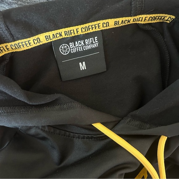 Barely Used Black Rifle Coffee Company BRCC Hoodie Black w Gold Letters Size M - Picture 4 of 4